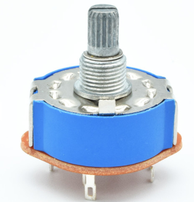 電気電気器具およびトランスデューサーに使用する青いカバーが付いている25mmの直径バンド ロータリー スイッチ