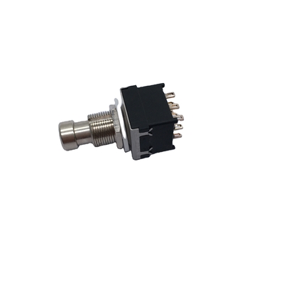 17mm プッシュボタン フットスイッチ Stomp 3pdt エレキギター 中古